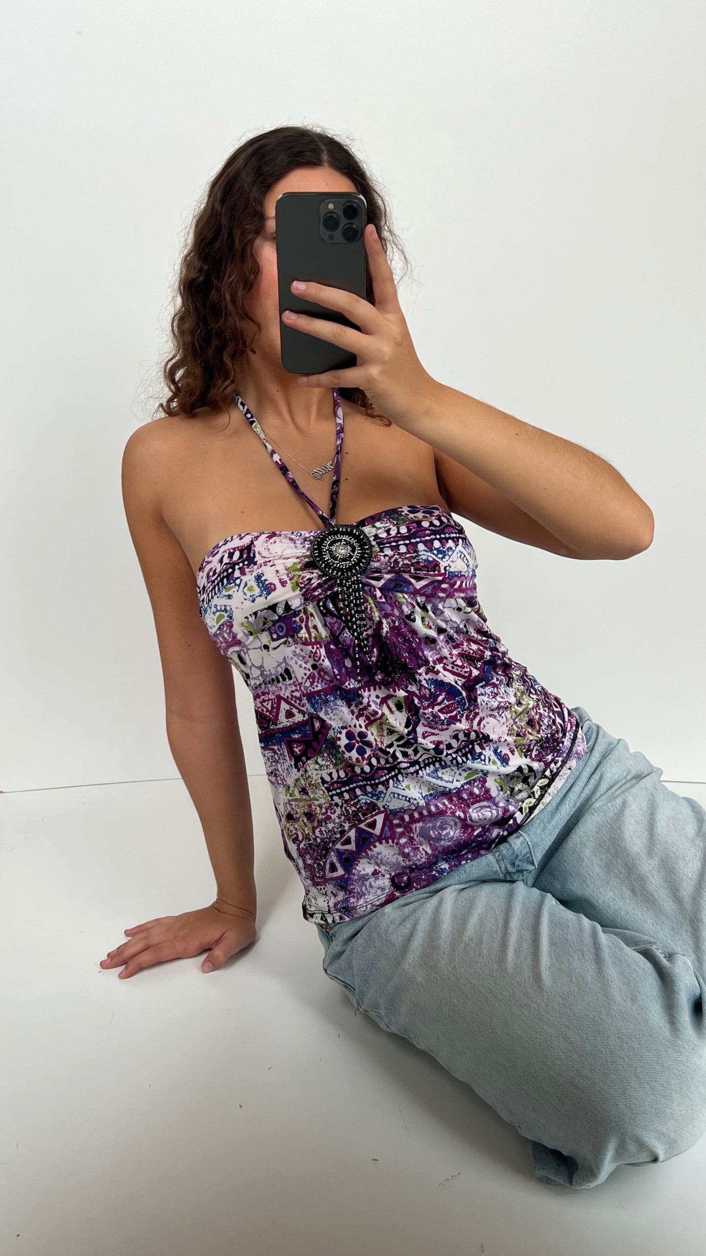 00s purple halter cami- size S