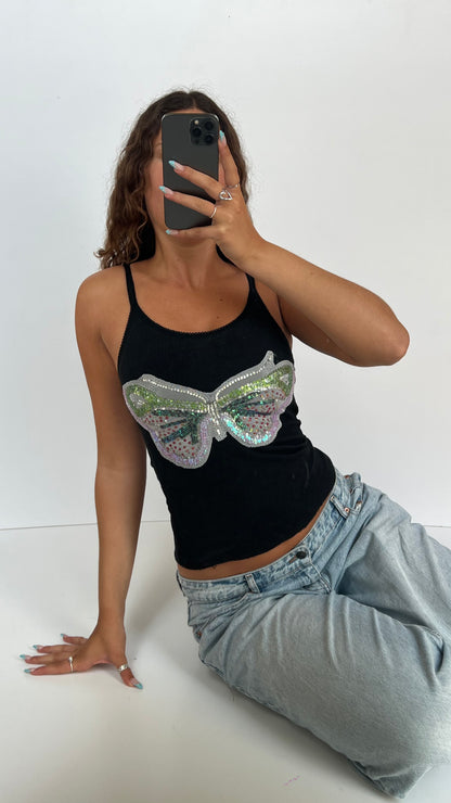 00s black butterfly tank- size XS