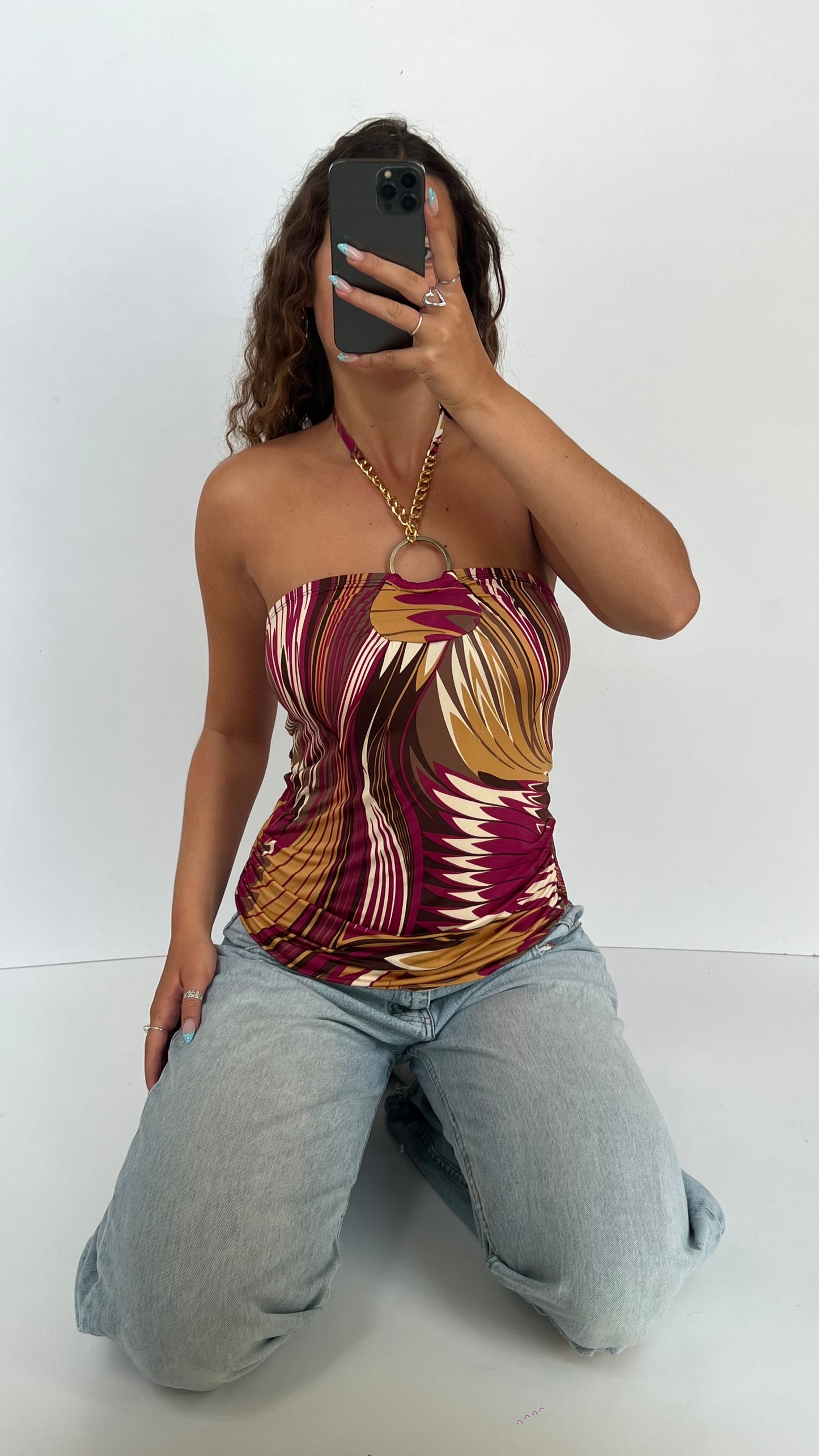 00s purple orange cami- size S/M