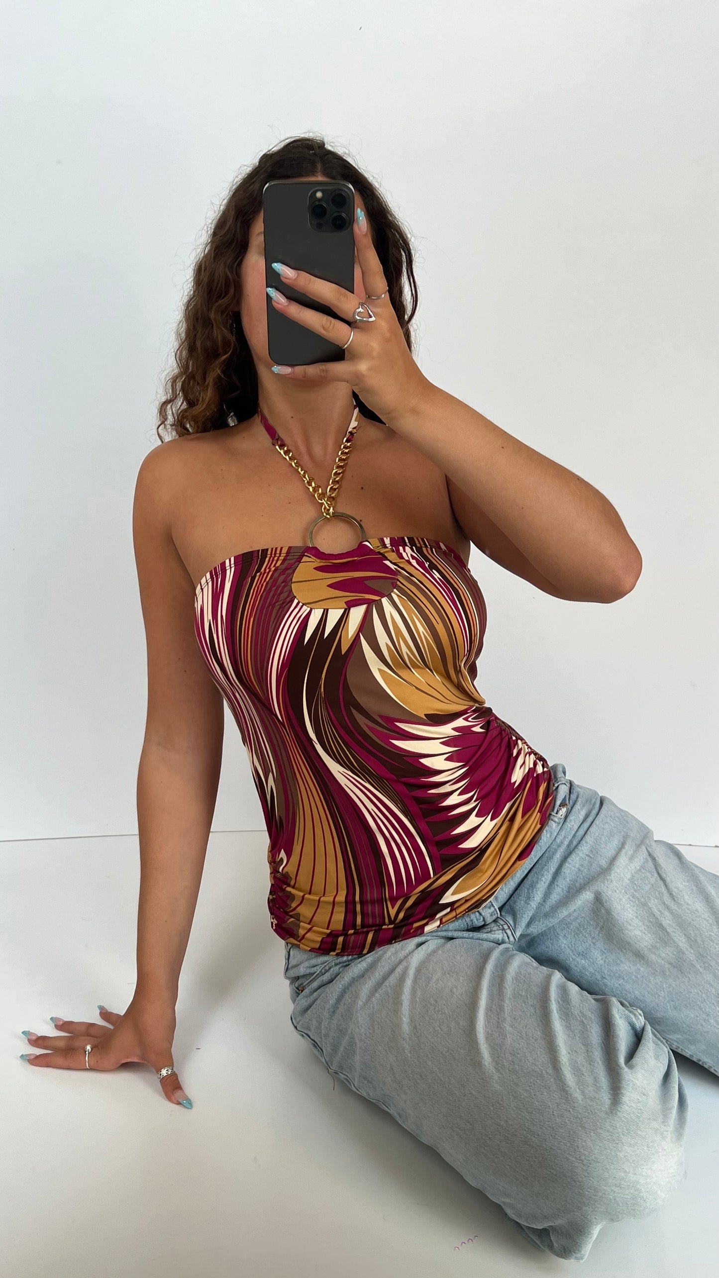 00s purple orange cami- size S/M
