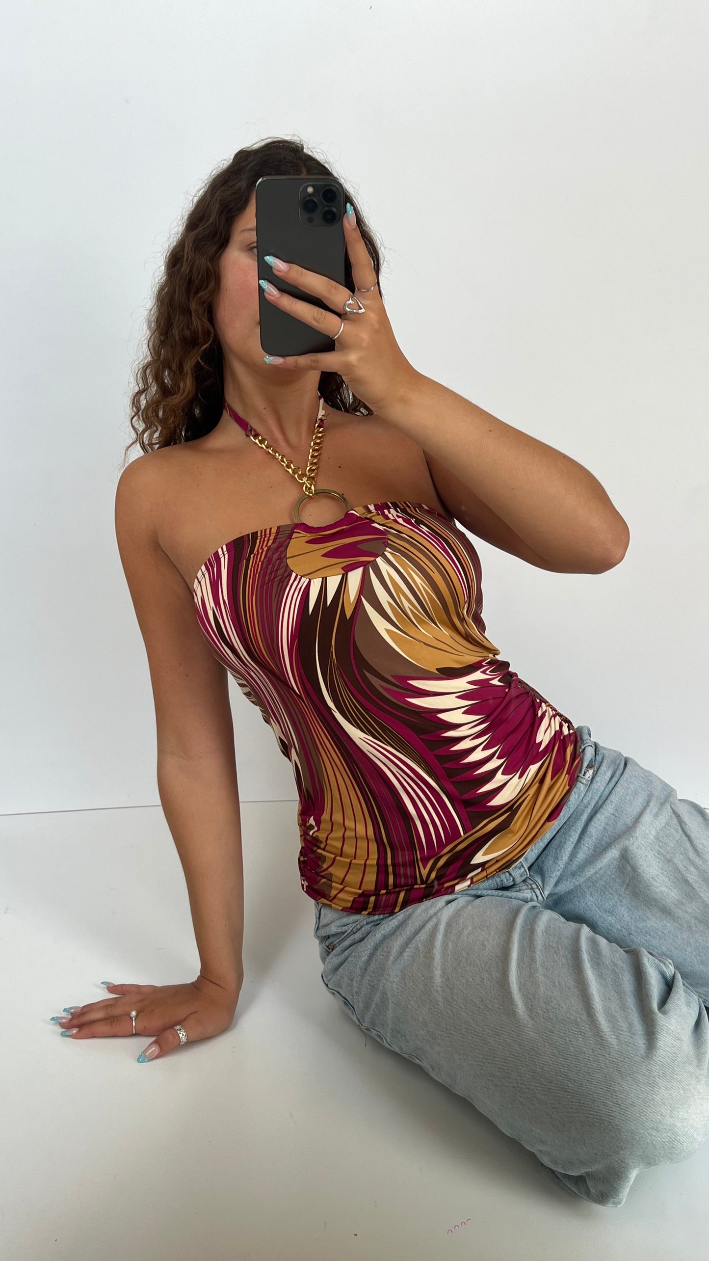 00s purple orange cami- size S/M