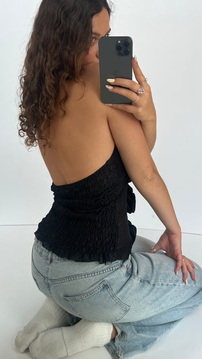 00s black halter cami- size M