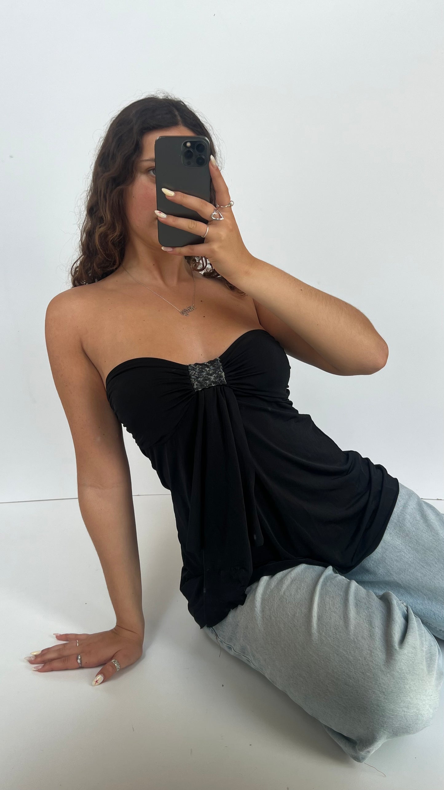 00s black babydoll cami- size M