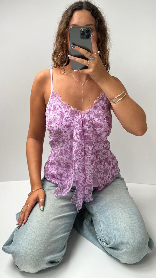 00s purple floral cami- size M/L