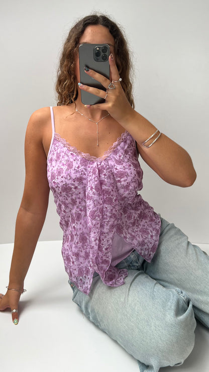 00s purple floral cami- size M/L