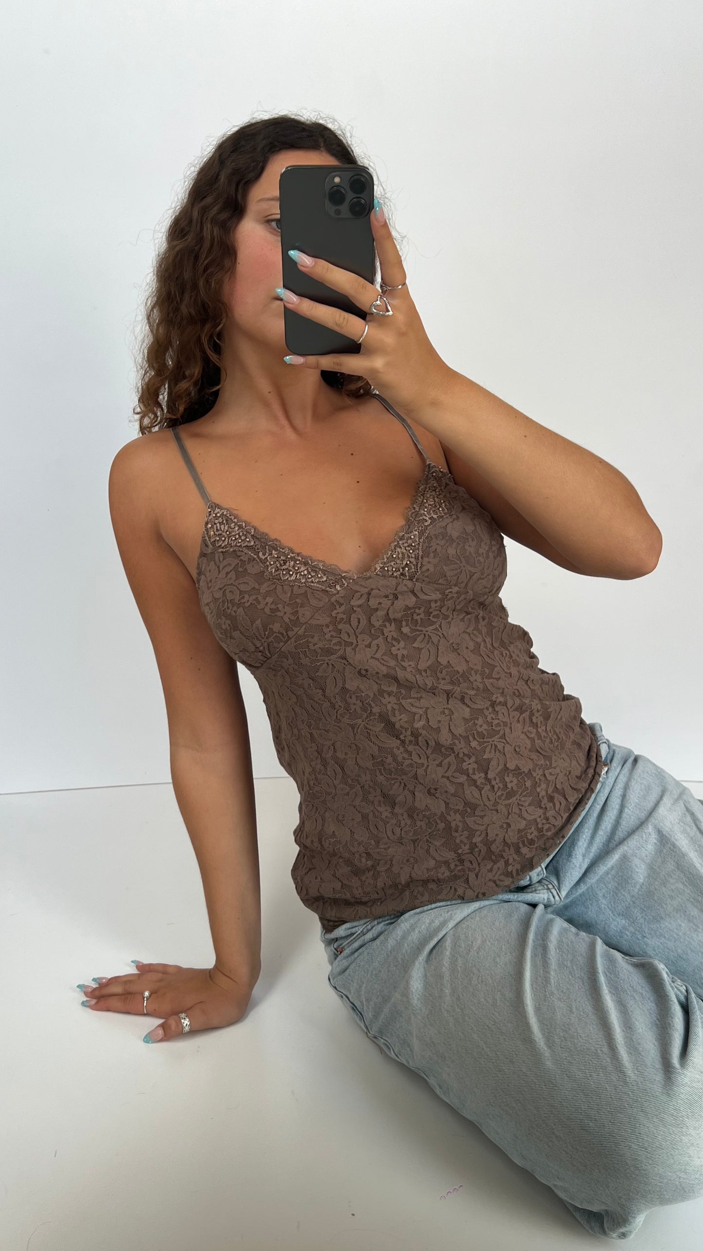 00s brown lace cami- size XXL
