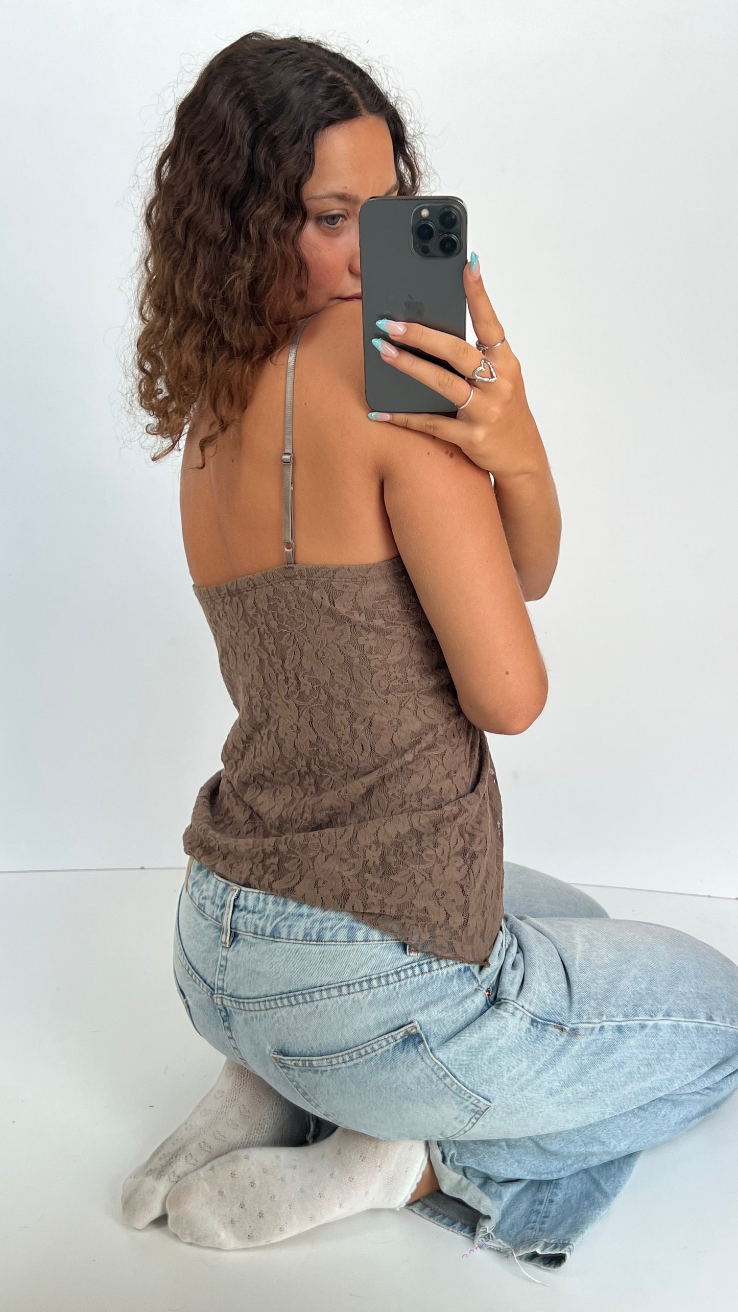 00s brown lace cami- size XXL