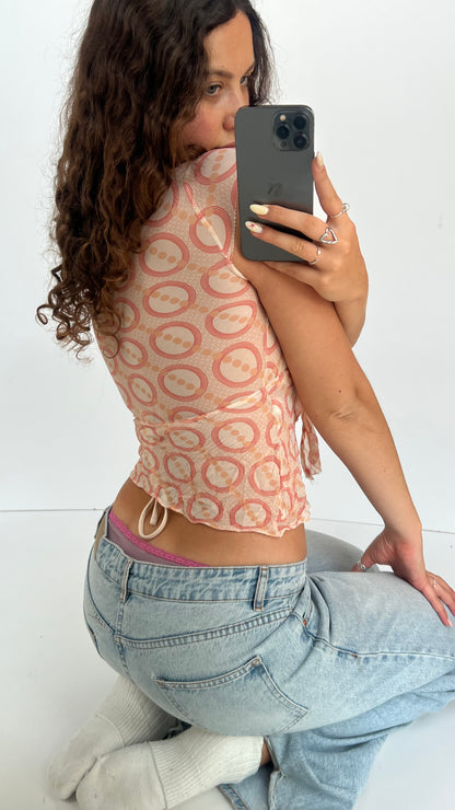 00s pink silk cami- size S